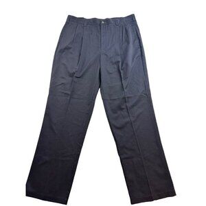 Tommy Hilfiger Traveller Khaki Pants 38 x32 NEW Navy Blue Cotton Pleated Front